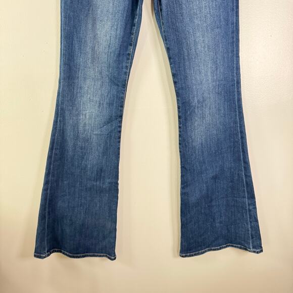 Frame Le High Flare Jeans Womens Size 28 Dubline Stretch Retro Medium Wash Blue - Picture 6 of 12